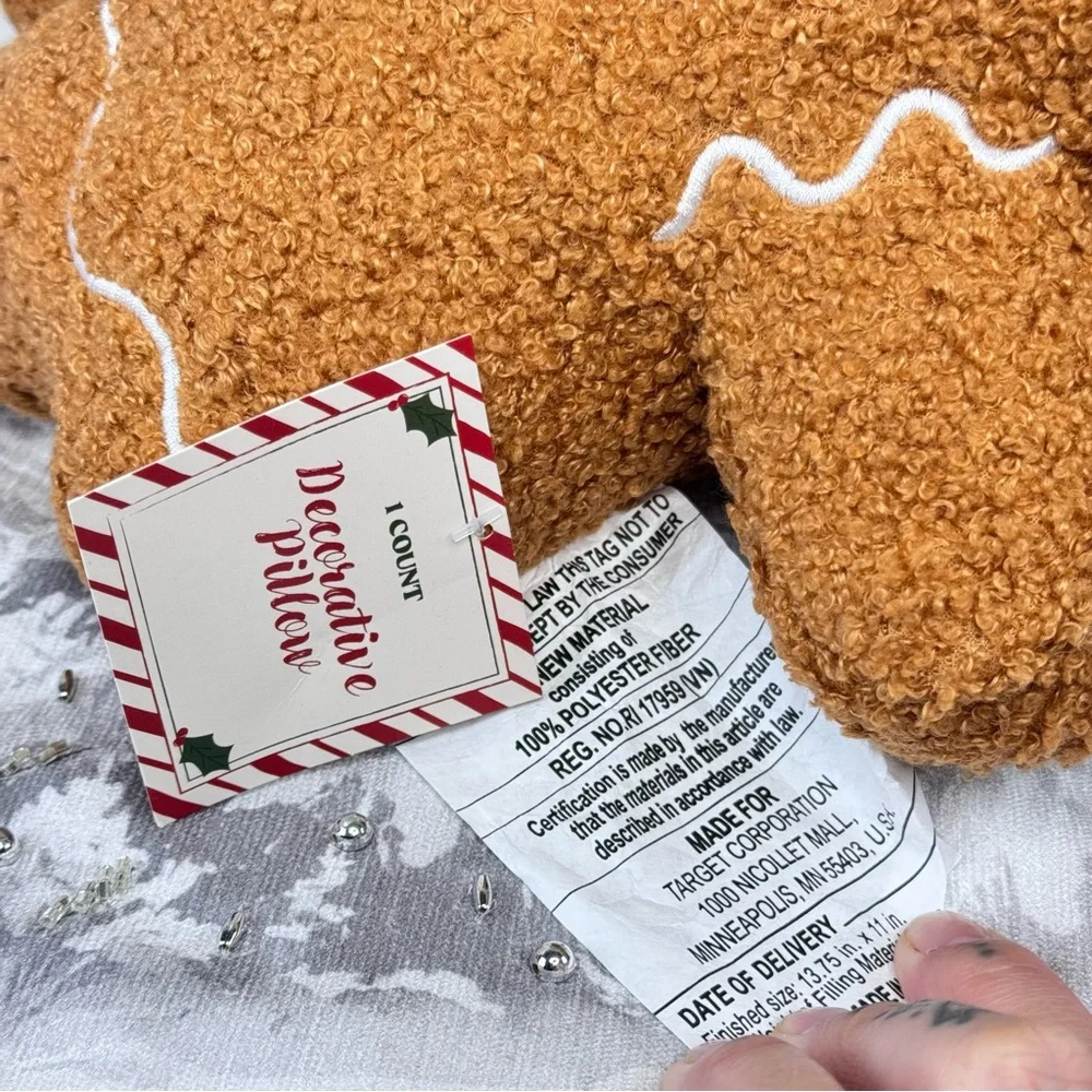 NEW Target Bullseye Playground Gingerbread Christmas Pillows